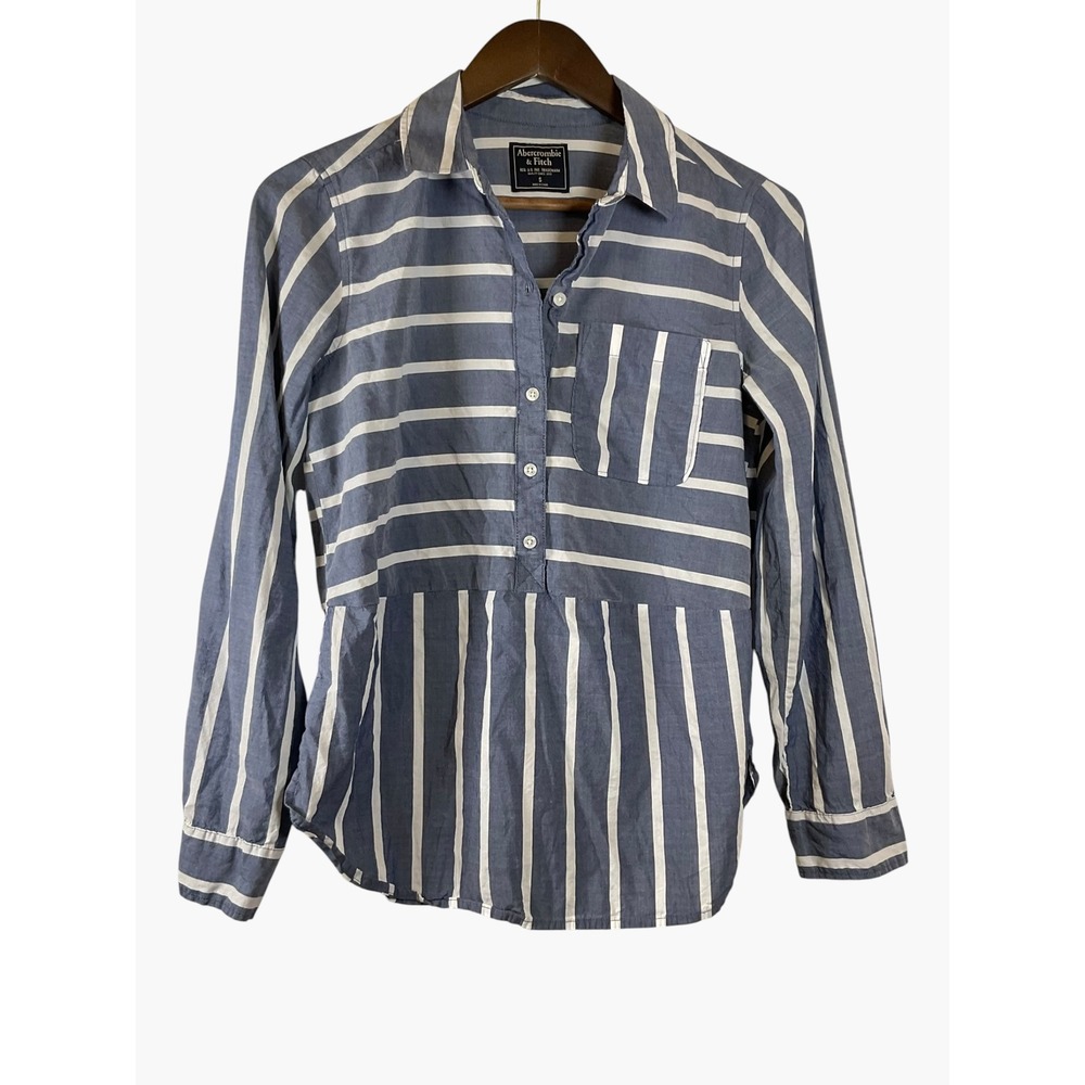 Abercrombie & Fitch | Striped Button Down | S | Blue | Mixed Stripe Pattern